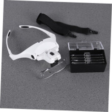 5-Linsen-Lupenbrille mit LED-Licht, verstellbarem Kopfband