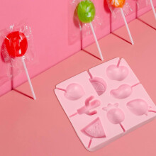Moule en silicone pour sucettes et bonbons avec bâtonnets, sachets et attaches pour sucettes
