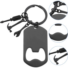 Flaschenöffner-Schlüsselanhänger, Bier-Schlüsselanhänger, klein, aus Metall, praktisches Design, leicht, dekorativer Flaschenöffner