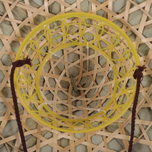 Bamboo Woven Fishing Hat, 38cm Diameter Rainproof Farmer Cap, Lightweight Breathable Outdoor Sun Protection Hat