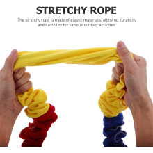 Bande élastique extensible pour exercices en extérieur, 2 à 3 ans, corde élastique arc-en-ciel en PE de 2 m