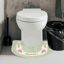 Toilettenmatte und bequeme, U-förmige Matte im Landhausstil mit Antihaft-Eigenschaften