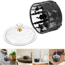 Scatola per dolciumi araba del Medio Oriente, scatola per dolcetti in ferro nero e plastica, vassoio portatile per feste