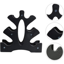 Estante de armazenamento de halter de múltiplos níveis de 3 camadas Vertical Holder Pp Plastic Coating Pequeno Stand de halter de seis lados