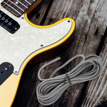 Cabo de pickup de guitarra de três núcleos Fio cinzento 3 metros Substituição prática para reparação de guitarra elétrica