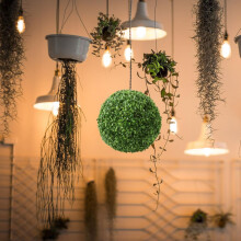 1pcs Fake Grass Ball Pendant Artificial Grass Ball Ceiling Pendant Hanging Décor