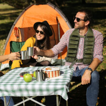 Verstellbare Bierweste, tragbarer Getränkehalter für Herren, Outdoor-Camping, Wandern, Biergürtel, Aufbewahrungstasche