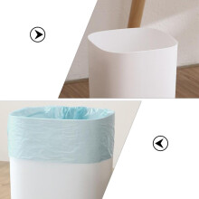 Poubelle de 12 litres en plastique robuste avec fond résistant à l'usure et design moderne