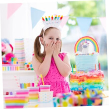 Birthday Party Hair Band Funny Cake Head Hoop for Boys and Girls Cute Decorative Headdress