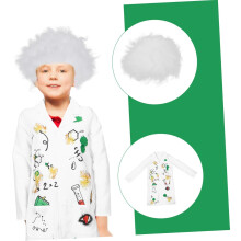 Strój naukowca w białym fartuchu laboratoryjnym dla chłopców, unisex, strój lekarza