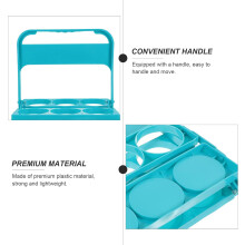 Panier porte-bouteilles portable en plastique avec compartiments individuels, léger et pliable.