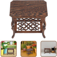 Supporto per piante in legno in stile orientale, elegante piedistallo in legno in stile cinese