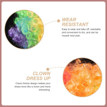 Perruque de clown arc-en-ciel colorée, accessoire de coiffure résistant pour les fêtes et les déguisements.