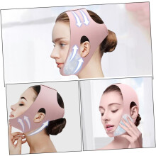 Bandă de lifting facial și bandă facială reutilizabilă cu linie V, reglabilă în silicon, pentru slăbire