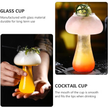 Bicchiere da cocktail a forma di fungo e tazza da 280 ml con bocca liscia e stabile.