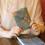 Adjustable A6 Fabric Book Cover Sleeve with Decorative Print Washable Book Protector 1