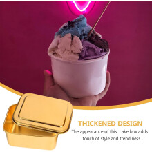 Boîte à tiramisu portable, design épais, en acier inoxydable, aspect tendance et attrayant.