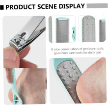 Pedicureset voor mannen: voetscrub, nagelverzorgingsproducten, eeltverwijderaar, voetvijl, Sky