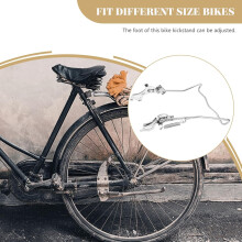 24-inch Silver Metal Bike Kickstand Dual Side Stand Bicycle Accessory Professional Replacement