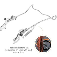 Suport pentru bicicletă din metal argintiu de 24 de inch, suport lateral dublu, accesoriu profesional pentru bicicletă, înlocuire profesională