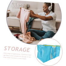 Saco de armazenamento roupas Saco de armazenamento para roupa de cama janela e carregar alça multifunção