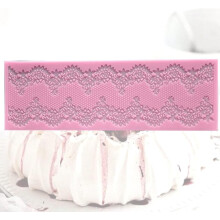 Moule à fleurs en silicone avec motif rose créatif, antiadhésif et facile à nettoyer. Moule à gâteau en dentelle en silicone.