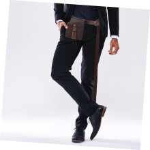 Mittelalterliche Vintage-Gürteltasche im Retro-Renaissance-Stil für LARP und Festival-Rollenspiele, Gürteltasche im Leder-Look mit Taschen