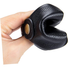 Portofel mic din piele cu fermoar, portofel mic și drăguț pentru ruj, chei și căști