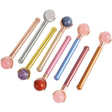 Jade Roller Facial Massager Ferramenta de acupressão para rugas Ferramenta de massagem facial para cuidados com a pele