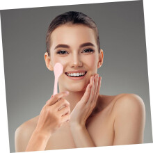 Rolo de gelo facial e conjunto de massageador de olhos, ferramenta de resfriamento do rolo de rosto rosa de 2pcs