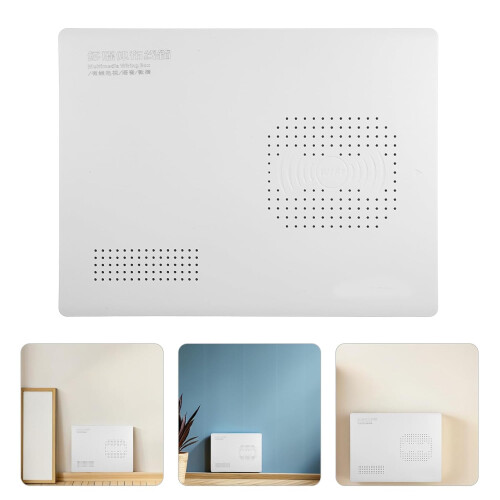 Boîte de rangement de câbles murale en ABS blanc, au design compact