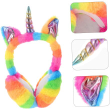 Cache-oreilles pliables en peluche motif licorne, chauds pour l'hiver, protection auditive portable pour filles
