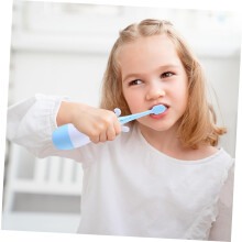 Escova de dentes elétrica para crianças, Abs Material, Cor azul com cerdas suaves, Tecnologia de vibração sônica