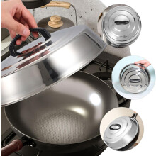 Couvercle de rechange universel en acier inoxydable pour casseroles et poêles, couvercle rond haute résistance