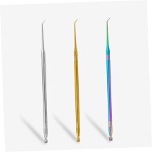 Strumento separatore per ciglia in acciaio inossidabile color oro con pettine, separatore di precisione per sollevamento ciglia.