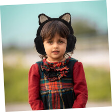 Cache-oreilles en peluche oreilles de chat, chauds et confortables pour garçons et filles, idéaux pour l'hiver en extérieur.