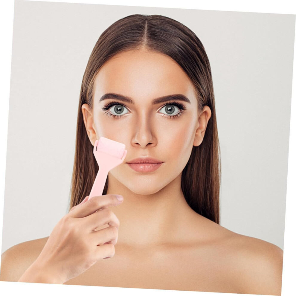 Hkhbjs Facial Ice Roller And Eye Massager Set, 2Pcs Pink Face Roller Cooling Tool