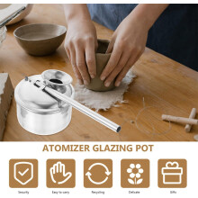 Pistolet à peinture pour céramique en acier inoxydable, tuyau en cuir de 200 ml, outil de glaçage céramique