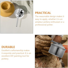 Spruzzatore per pittura su ceramica in acciaio inox da 200 ml con tubo in pelle, strumento per smaltatura ceramica