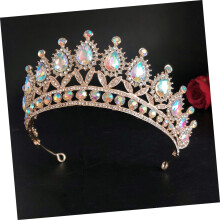 Vintage bruidskroon met strasssteentjes, ketting en oorbellen. Elegante bruidssieraden.