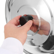 Couvercle de casserole en acier inoxydable multifonctionnel et compact