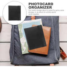 Album porte-cartes de jeu à 4 compartiments, 20 pages, capacité de 160 cartes, noir, avec protection optimale.
