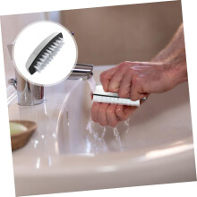 Escova profissional de limpeza de unhas de aço inoxidável com escova de unhas de manicure de cerdas de nylon