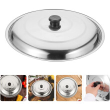 Coperchio per pentola in acciaio inox multifunzionale dal design compatto
