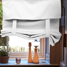 Weißer Polyester-Fenstervorhang fürs Schlafzimmer mit Wärmedämmung und Verdunkelungsfunktion