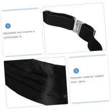 Formelt sett med sløyfe og linning for menn Elegant lommetørkle til bryllup, smoking og spesielle anledninger Sett med sløyfe og slips