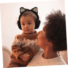 Tapas de ouvido de gato de peluche Mantendo quente para meninos e meninas Tampa de ouvido de inverno ao ar livre mais quente