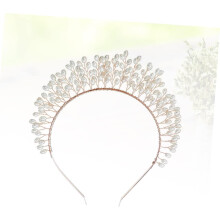 1 Stück handgefertigter, gewebter Braut-Hochzeitskopfschmuck in Roségold
