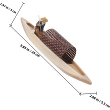 Mini-Fischerboot-Modellset aus Holz, maritime Meereslandschaftsdekoration
