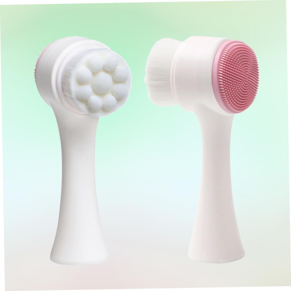Hkhbjs Double-Sided Facial Cleansing Brush Manual Face Cleaning Tool Soft Synthetic Bristles And Silicone